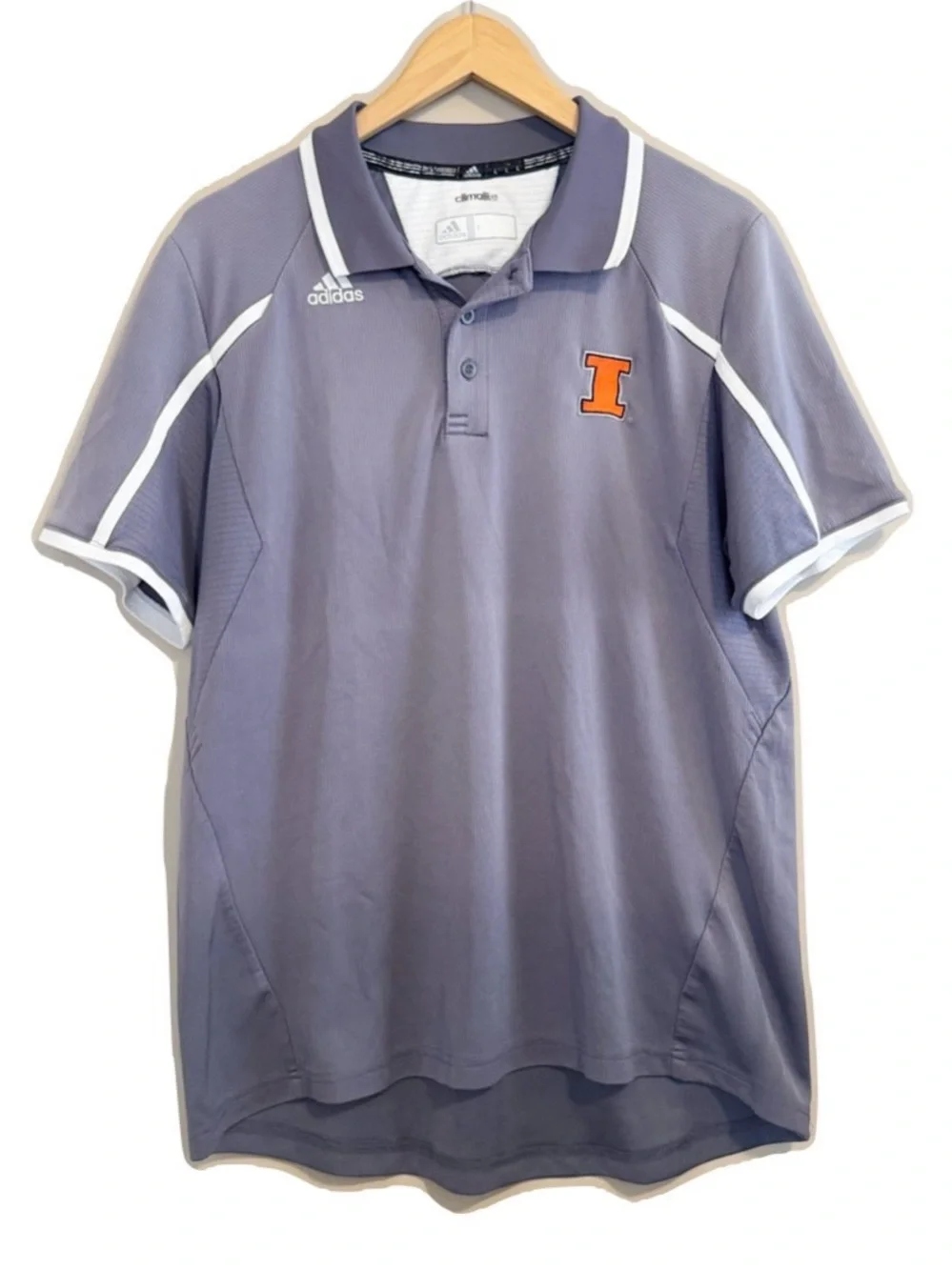 Illini Top 3 for 15 SALE CLEARANCE University of Illinois Gray Polo Shirt Large